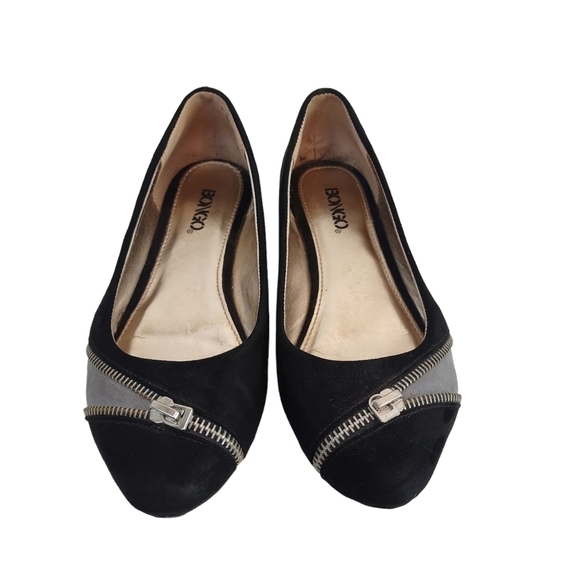 Bongo Women's Black Ballet Flats Faux Suede Leather Shoes Size 7M - Picture 3 of 9